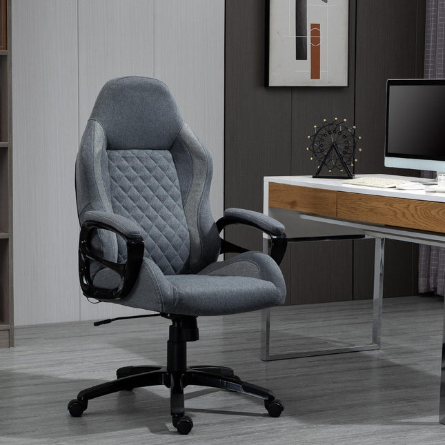 Ergonomická kancelářská židle s masáží, nastavitelná výška, šedá