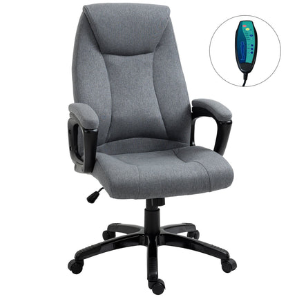 Ergonomická herní kancelářská židle, nastavitelná výška, masáž, šedá