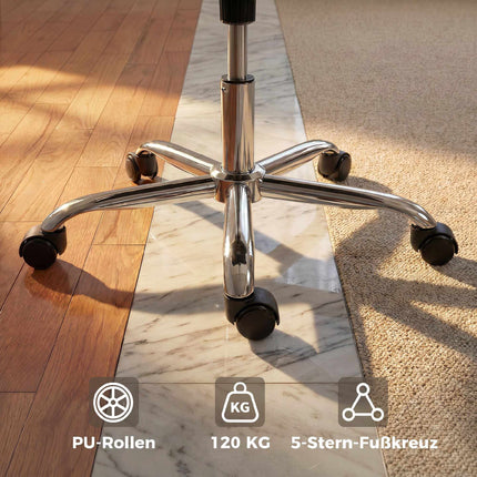 Kancelářská židle, výškově nastavitelná, otočná 360°, šedá žinylka