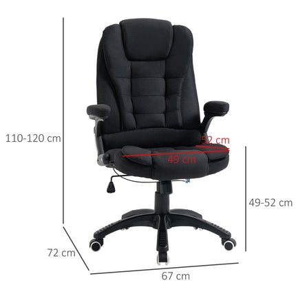 Ergonomická kancelářská židle, nastavitelná výška, černý polyester