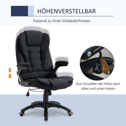 Ergonomická kancelářská židle, nastavitelná výška, černý polyester
