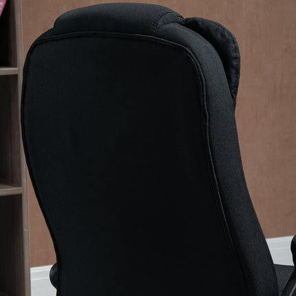 Ergonomická kancelářská židle, nastavitelná výška, černý polyester