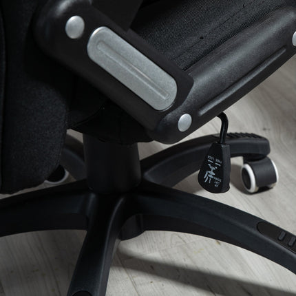 Ergonomická kancelářská židle, nastavitelná výška, černý polyester