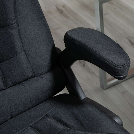 Ergonomická kancelářská židle, nastavitelná výška, černý polyester