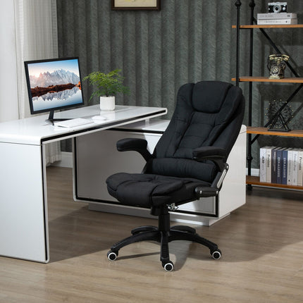 Ergonomická kancelářská židle, nastavitelná výška, černý polyester