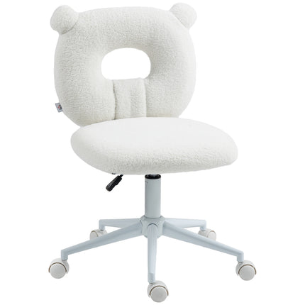 Otočná kancelářská židle, výškově nastavitelná, teddy fleece, nosnost 120 kg