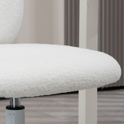 Otočná kancelářská židle, výškově nastavitelná, teddy fleece, nosnost 120 kg