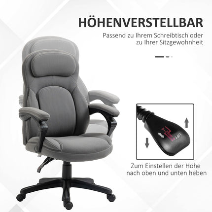 Ergonomická otočná kancelářská židle, výškově nastavitelná, vzhled lnu