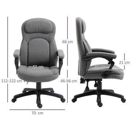 Ergonomická otočná kancelářská židle, výškově nastavitelná, vzhled lnu