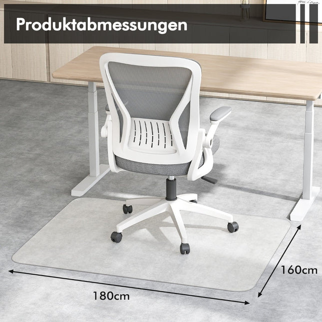 Podložka pod kancelářskou židli 180x160 cm – průhledná PVC ochrana podlahy