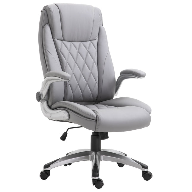 Ergonomická kancelářská židle z umělé kůže – nastavitelná, otočná, s opěrkou hlavy