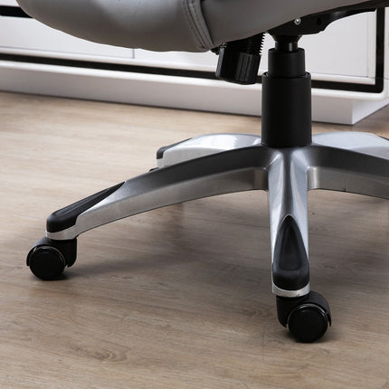 Ergonomická kancelářská židle z umělé kůže – nastavitelná, otočná, s opěrkou hlavy