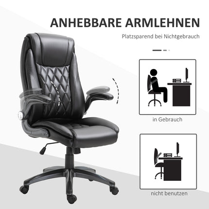 Ergonomická kancelářská židle, otočná - výškově nastavitelná, černá