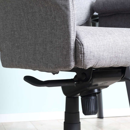 Ergonomická otočná kancelářská židle, nastavitelné područky, světle šedá