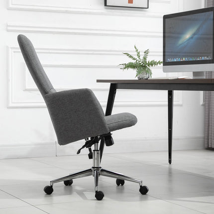 Ergonomická šedá kancelářská židle, otočná a výškově nastavitelná