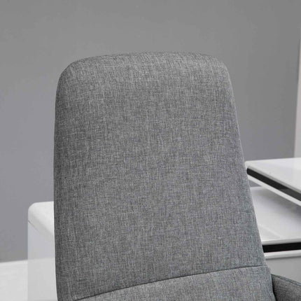 Ergonomická šedá kancelářská židle, otočná a výškově nastavitelná