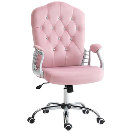 Ergonomická růžová kancelářská židle pro ženy, výškově nastavitelná