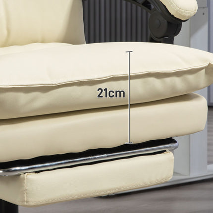 Ergonomická kancelářská židle, výškově nastavitelná, sklon 155°, béžová