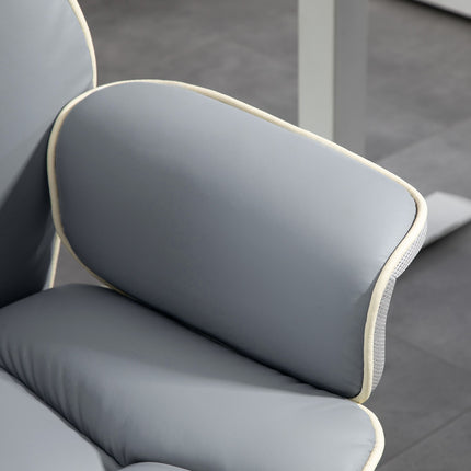 Ergonomická židle k psacímu stolu, skládací a výškově nastavitelná, šedá