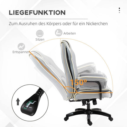 Ergonomická židle k psacímu stolu, skládací a výškově nastavitelná, šedá
