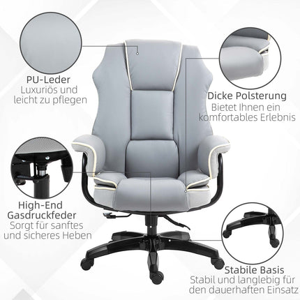 Ergonomická židle k psacímu stolu, skládací a výškově nastavitelná, šedá