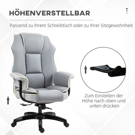 Ergonomická židle k psacímu stolu, skládací a výškově nastavitelná, šedá