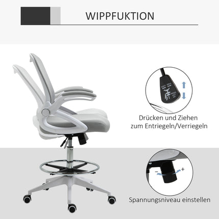 Ergonomická kancelářská židle, síťované opěradlo, nastavitelná výška, černá