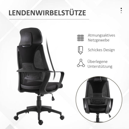 Ergonomická kancelářská židle, nastavitelná výška, bederní opěrka