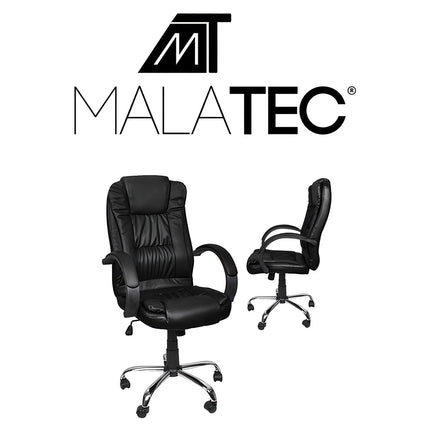 Kancelářská židle, ekokůže – černá MALATEC