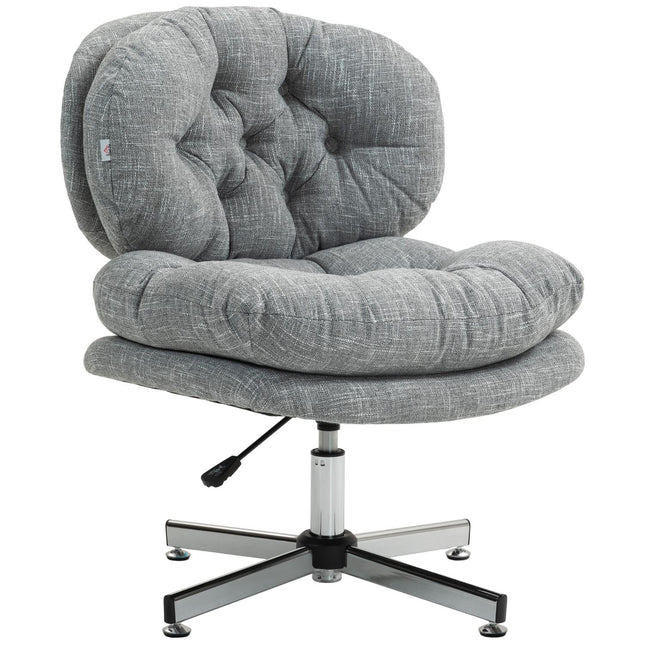 Ergonomická kancelářská židle, výškově nastavitelná, šedý len