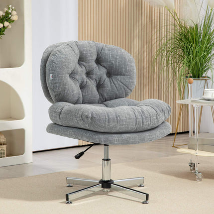 Ergonomická kancelářská židle, výškově nastavitelná, šedý len