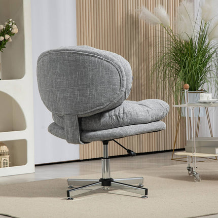 Ergonomická kancelářská židle, výškově nastavitelná, šedý len