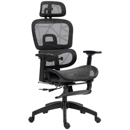 Ergonomická kancelářská židle s opěrkou hlavy, bederní opěrkou, otočná