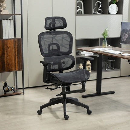 Ergonomická kancelářská židle s opěrkou hlavy, bederní opěrkou, otočná