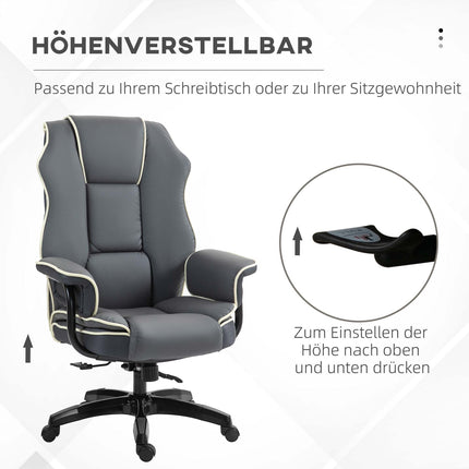 Ergonomická polohovací kancelářská židle, umělá kůže, nastavitelná