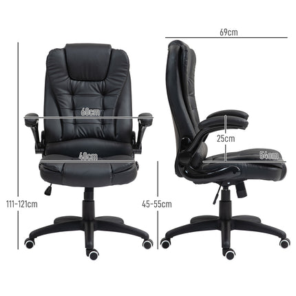 Ergonomická kancelářská židle, polohovací a otočná, černá