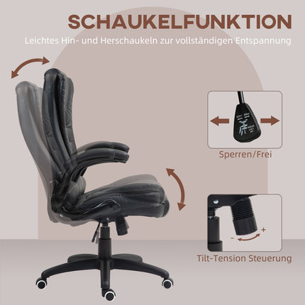 Ergonomická kancelářská židle, polohovací a otočná, černá