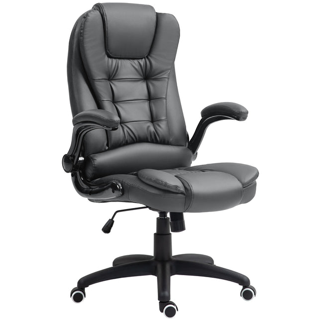 Ergonomická kancelářská židle, otočná, sklopné područky, tmavě šedá