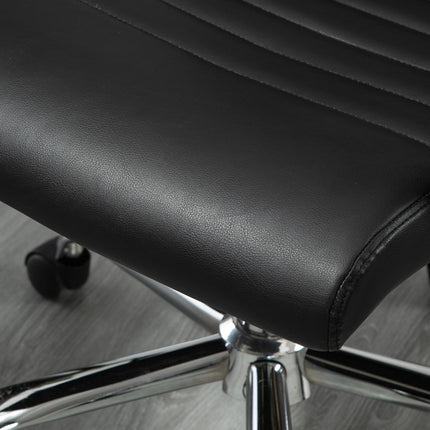 Ergonomická kancelářská židle, nastavitelná, umělá kůže, černá