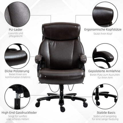 Ergonomická kancelářská židle, nastavitelná, nosnost 180 kg