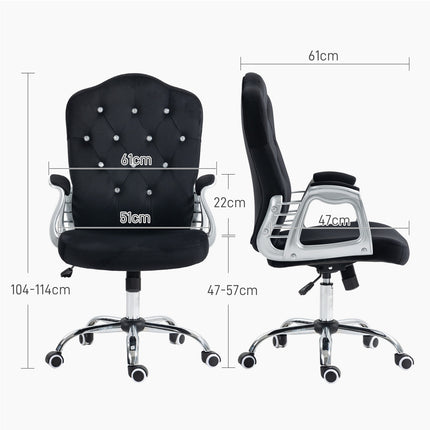 Ergonomická kancelářská židle ze syntetické kůže, nastavitelná, černá