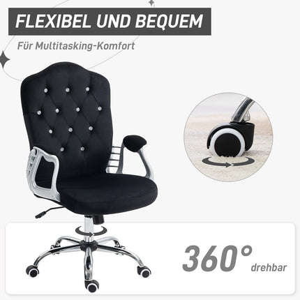 Ergonomická kancelářská židle ze syntetické kůže, nastavitelná, černá