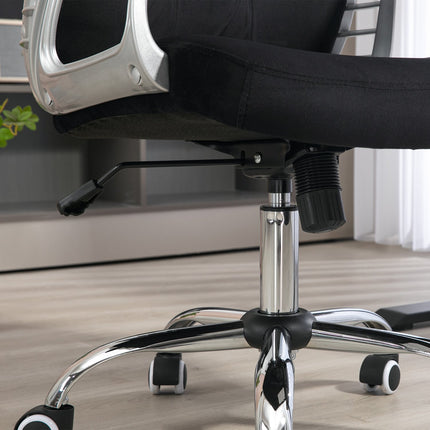 Ergonomická kancelářská židle ze syntetické kůže, nastavitelná, černá