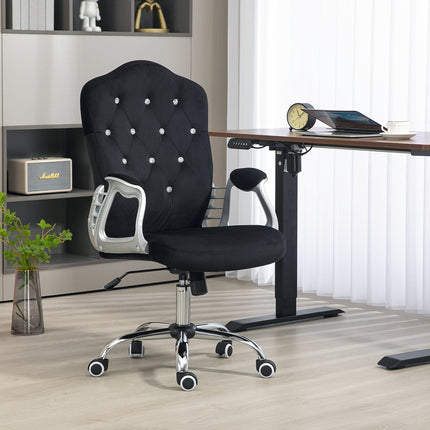 Ergonomická kancelářská židle ze syntetické kůže, nastavitelná, černá
