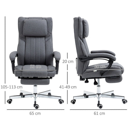 Ergonomická kancelářská židle, polohovací, masáž, šedá