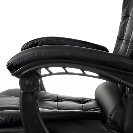 Office chair with footrest - black Malatec 23286