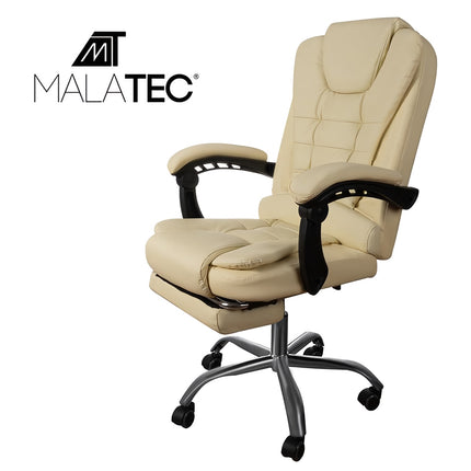 Kancelářská židle s podnožkou – bílá Malatec 23287