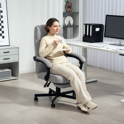 Ergonomická kancelářská židle s masáží, polohováním a podnožkou