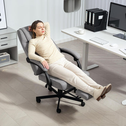 Ergonomická kancelářská židle s masáží, polohováním a podnožkou