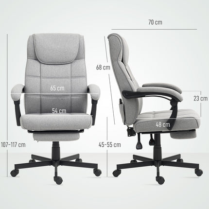 Ergonomická kancelářská židle s masáží, polohováním a podnožkou